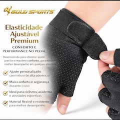 Luvas Esportiva Meio Dedo Gold Sports Confort Grip Performance - Foto 3