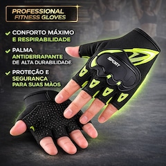 Luvas Esportiva Meio Dedo Gold Sports Confort Grip Performance - Foto 2