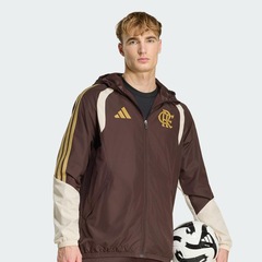 Jaqueta com Capuz do Flamengo Tiro 26 Competition All Weather adidas - Masculina - Foto 4