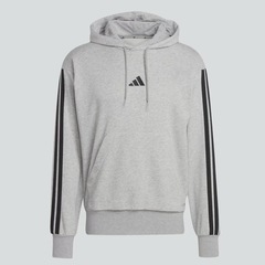 Blusão Moletom Masculino 3 Listras com Capuz adidas - Foto 7