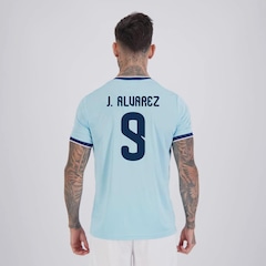 Camisa Argentina Lanes Azul 9 J. Alvarez FutFanatics Masculina - Foto 1