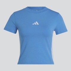 Camiseta Feminina Cropped 3 Stripes adidas - Foto 4
