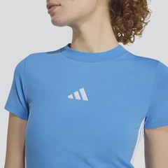 Camiseta Feminina Cropped 3 Stripes adidas - Foto 5