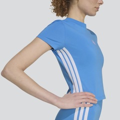 Camiseta Feminina Cropped 3 Stripes adidas - Foto 6
