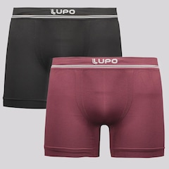 Kit 2 Cuecas Boxer Lupo Microfibra Sem Costura Adulta - Foto 1