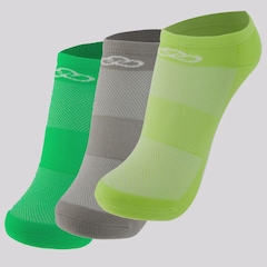 Kit 3 Meia Masculinas Cano Invisível Neon Olympikus - Foto 1