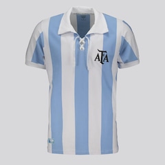 Camisa Argentina Retrô Cordinha FutFanatics Masculina - Foto 1