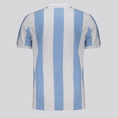 Camisa Argentina Retrô Cordinha FutFanatics Masculina - Foto 3