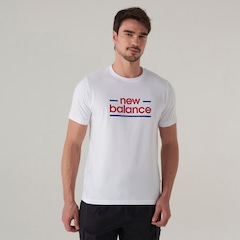 Camiseta New Balance Linear Lines Masculina - Foto 1