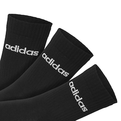 Kit 3 pares de Meia Cano Médio adidas C Lin Crews - Unissex - Foto 2