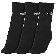 Kit 3 pares de Meia Cano Médio adidas C Lin Crews - Unissex - Foto 3