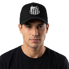 Boné Aba Curva do Santos Torcedor Escudo Frontal Snapback - Foto 1
