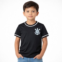 Camisa do Corinthians Arte Dark Coimbra - Infantil - Foto 2