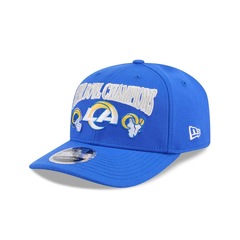 Bone Aba Pré-Curvada New Era 9SEVENTY Stretch Snap Los Angeles Rams Masculino - Foto 1