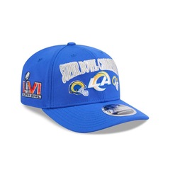 Bone Aba Pré-Curvada New Era 9SEVENTY Stretch Snap Los Angeles Rams Masculino - Foto 3