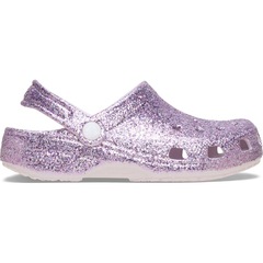 Sandália Crocs Classic Chunky Glitter Clog K Grape Ice - Foto 1