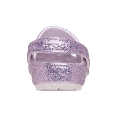 Sandália Crocs Classic Chunky Glitter Clog K Grape Ice - Foto 6