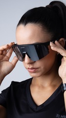 Óculos HUPI Sprint Preto Lente Prata Espelhado - Foto 2