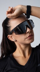 Óculos HUPI Sprint Preto Lente Prata Espelhado - Foto 5