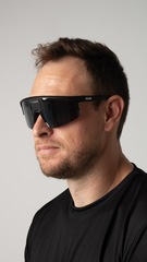 Óculos HUPI Sprint Preto Lente Prata Espelhado - Foto 6