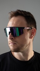 Óculos HUPI Sprint Preto e Roxo Lente Roxo Espelhado - Foto 5