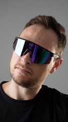 Óculos HUPI Sprint Preto e Roxo Lente Roxo Espelhado - Foto 9