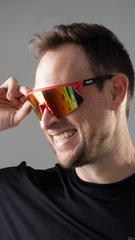 Óculos HUPI Sprint Cristal Lente Vermelho Espelhado - Foto 2