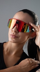 Óculos HUPI Sprint Cristal Lente Vermelho Espelhado - Foto 9