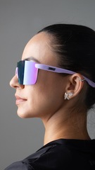 Óculos HUPI Nitro Roxo Lente Roxo Espelhado - Foto 2