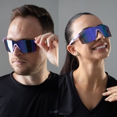 Óculos HUPI Nitro Roxo Lente Roxo Espelhado - Foto 4