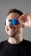 Óculos HUPI Nitro Cristal Lente Azul Espelhado - Foto 2