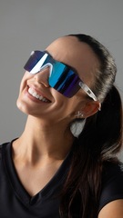 Óculos HUPI Nitro Cristal Lente Azul Espelhado - Foto 7