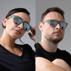 Óculos HUPI Guaru Cristal Escuro Lente Prata Espelhado - Foto 4