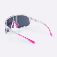 Óculos HUPI Edge Cristal Rosa Lente Rosa Espelhado - Foto 3