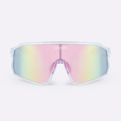 Óculos HUPI Edge Cristal Rosa Lente Rosa Espelhado - Foto 6