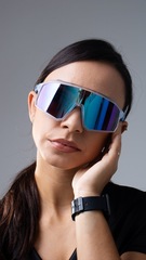 Óculos HUPI Edge Cristal Lente Azul Espelhado - Foto 2