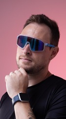 Óculos HUPI Edge Cristal Lente Azul Espelhado - Foto 5