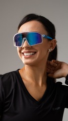 Óculos HUPI Edge Cristal Lente Azul Espelhado - Foto 7