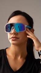 Óculos HUPI Edge Cristal Lente Azul Espelhado - Foto 9