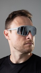 Óculos HUPI Edge Cinza Lente Prata Espelhado - Foto 4