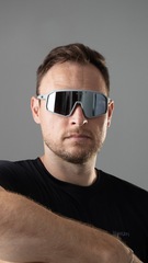 Óculos HUPI Edge Cinza Lente Prata Espelhado - Foto 6