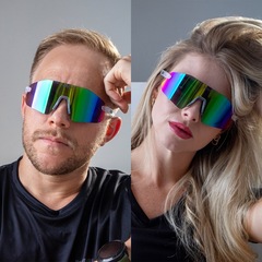 Óculos HUPI Champs Cristal Lente Verde Espelhado - Foto 4