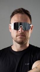 Óculos HUPI Champs Branco Lente Cristal Espelhado - Foto 4