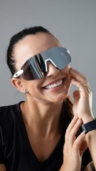 Óculos HUPI Champs Branco Lente Cristal Espelhado - Foto 6