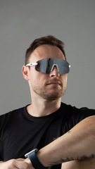 Óculos HUPI Champs Branco Lente Cristal Espelhado - Foto 8