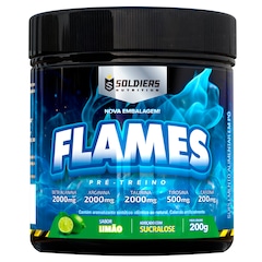 Pré-Treino Flames Limão Soldiers Nutrition Termogênico 200g - Foto 1