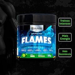 Pré-Treino Flames Limão Soldiers Nutrition Termogênico 200g - Foto 3