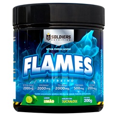 Pré-Treino Flames Limão Soldiers Nutrition Termogênico 200g - Foto 4