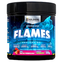 Pré-Treino Flames Frutas Vermelhas Soldiers Nutrition Termogênico - 200g - Foto 1