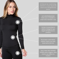 Camisa Térmica Segunda Pele Extreme UV Gola Alta -Feminina - Foto 5